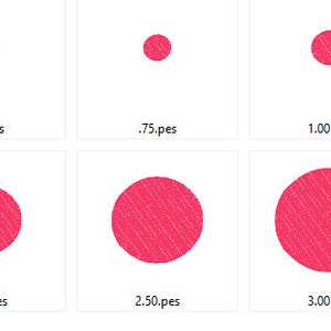 Circle Filled Embroidery Design &quot; Instant Download&quot;