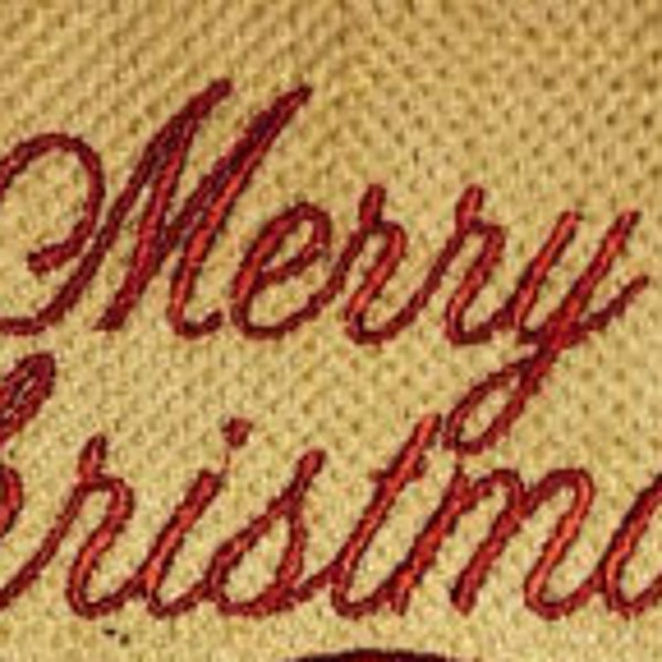 Merry Christmas Machine Embroidery Design Instant Download