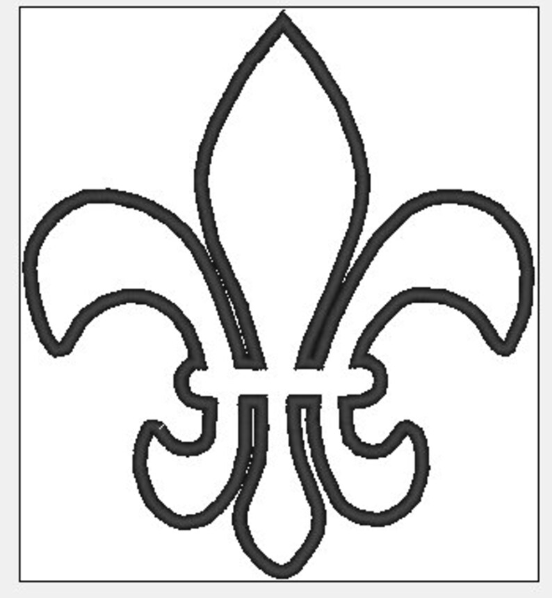 Fleur de lis applique embroidery design instant  etsy Fleur de lis applique embroidery design instant  etsy