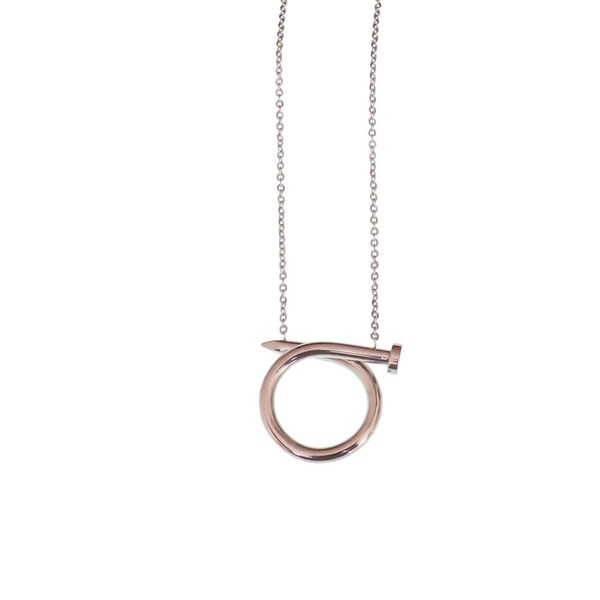 Nail Necklace/ Stainless Steel Necklace/Round Shape/Circle