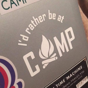 Eu preferiria estar no acampamento decalques de vinil