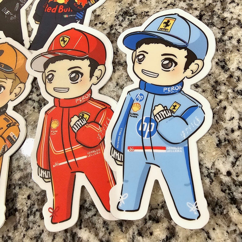 Chibi Racing Driver F1 Inspired Kawaii Chibi Formula 1 Driver Vinyl Stickers (2024 Grid) - Etsy