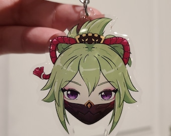 Genshin Shinobu Encanto de llavero acrílico de doble cara con epoxi