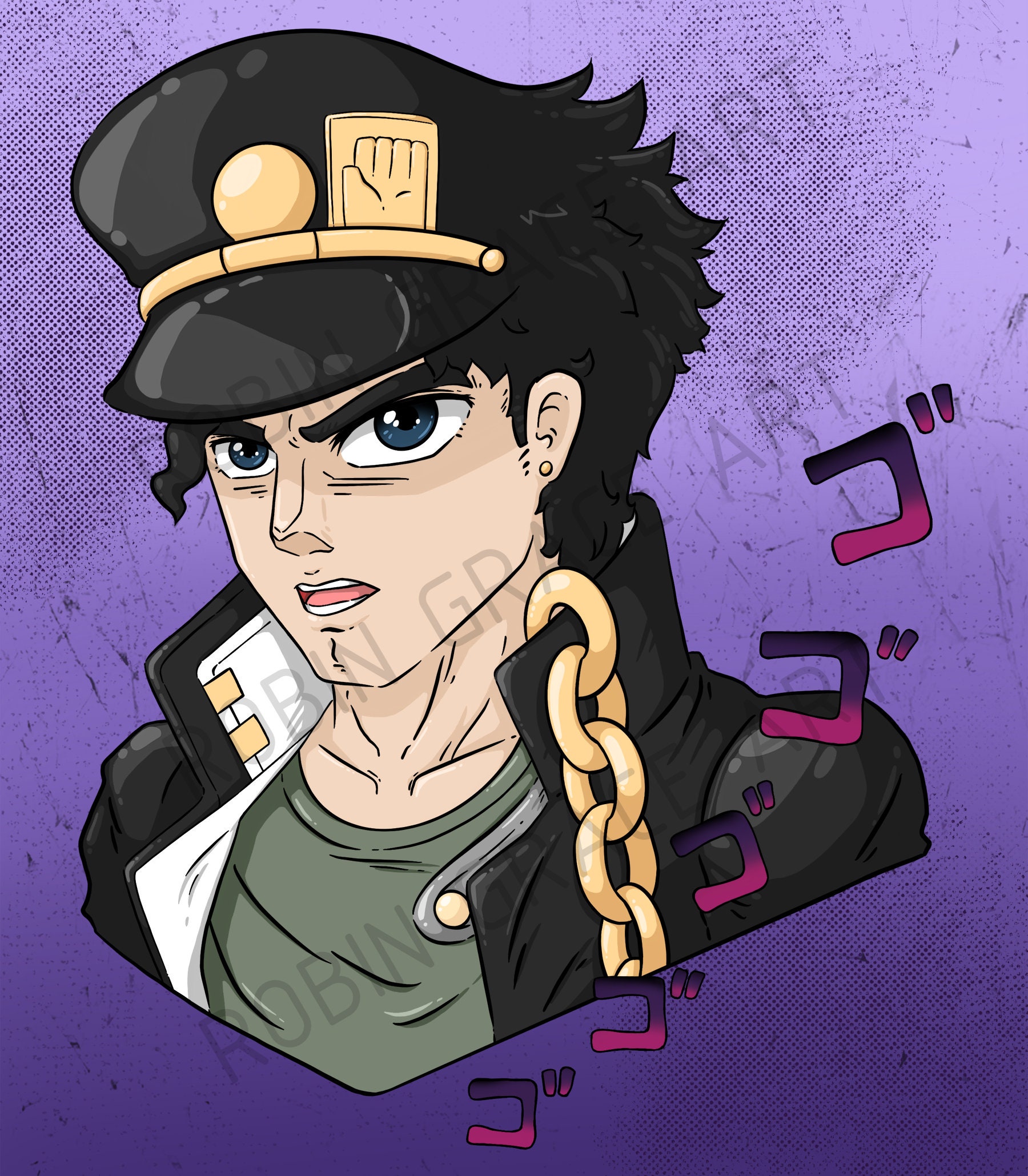 Jotaro Kujo Jojo Fan Art Print 8.5x11 