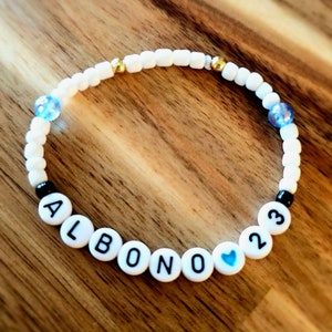 F1 Inspired - Alex Albon &quot;Albono&quot; - Bead Elastic Friendship Bracelet