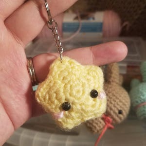 Kawaii Star Amigurumi Plushie Keychain phone charm bag charm