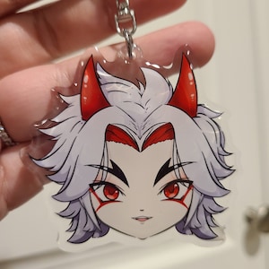 Genshin Itto Double Sided Acrylic Keychain Charm with Epoxy.