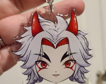 Genshin Itto Double Sided Acrylic Keychain Charm with Epoxy.