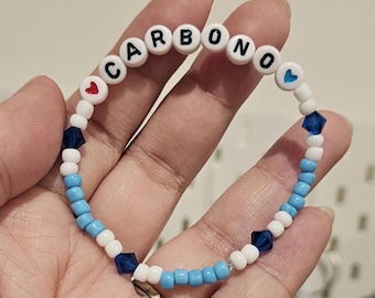 F1 Inspired - Carlos Sainz and Alex Albon “CARBONO” - Bead Elastic Friendship Bracelet