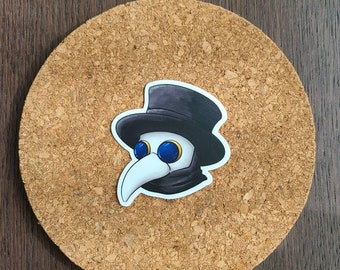 SCARYISH Plague Doctor 3 INCH die cut matte vinyl sticker