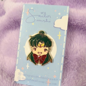 Sailor Pluto Sailor Moon Fanart 1.5 inch Hard Enamel Pin