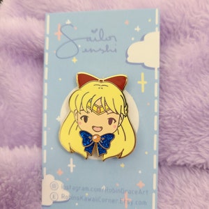Sailor Venus Sailor Moon Fanart Pin de esmalte duro de 1,5 polegadas