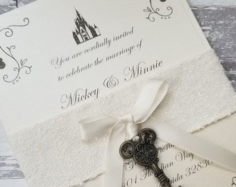 50 Rustic Vintage Mickey and Minnie Mouse Disney Wedding Invitations Invites! 50 Rustic Vintage Mickey and Minnie Mouse Disney Wedding Invitations Invites!