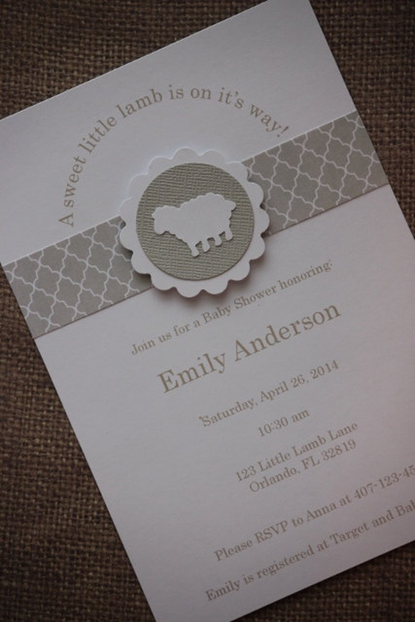 40x Little Lamb Baby Shower Invitations with Envelope Etsy