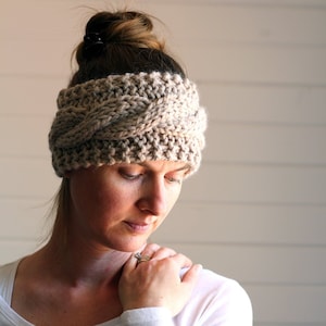 Headband Knitting Pattern - Adult & Baby Knitted Headband - Cable Knitting Pattern - Friendship - Brome Fields