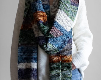 Knitting Pattern - Extra Long Doctor Who Scarf - Easy Knit Garter Stitch - Beginner Knitting Pattern PDF