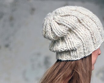 Knitting Pattern - Double Rib Knit Hat Pattern - Easy Chunky Hat Knitting Pattern - Daring - Brome Fields