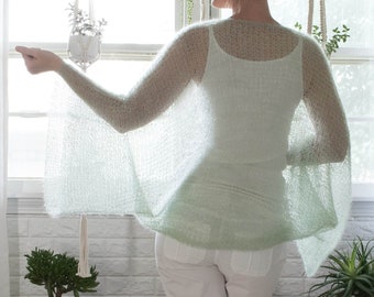 BEGINNER Knitting Pattern - Easy Summer Shrug Knitting Pattern - Simple Knitted Shrug - Shrug Sweater Pattern - Summertide - Brome Fields
