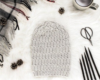 Snappy - Knitting Pattern - Slouchy Knit Hat - Brome Fields