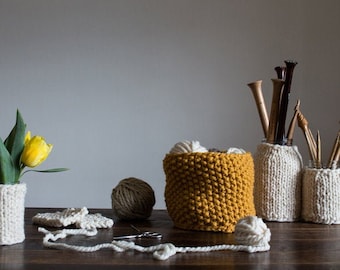 Seed Stitch Basket Knitting Pattern - Imagination - Brome Fields