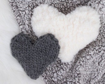 Mini Valentine's Day Heart Pillow Knitting Pattern - Merciful - Brome Fields