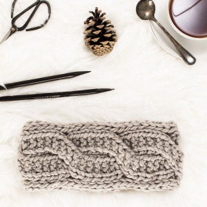 Knitting Pattern Cable Stitch Knit Headband Chunky Knitted Headband Praise Brome Fields image 2