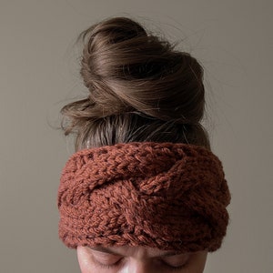 Knitting Pattern Cable Knit Headband Chunky Knit Braided Cable Headband Knitting Pattern Download PDF Chasing Cables image 2