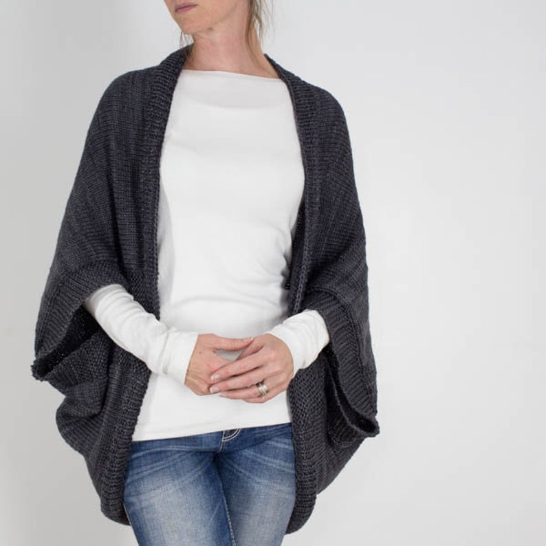 Worsted Knitting Pattern Knit Cocoon Cardigan Oversized Etsy