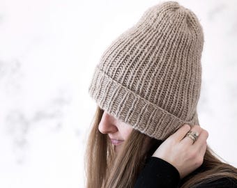 Simple Slouchy Hat Knitting Pattern, Classic Knitted Hat Pattern, Go-to Beanie Hat, Loyal