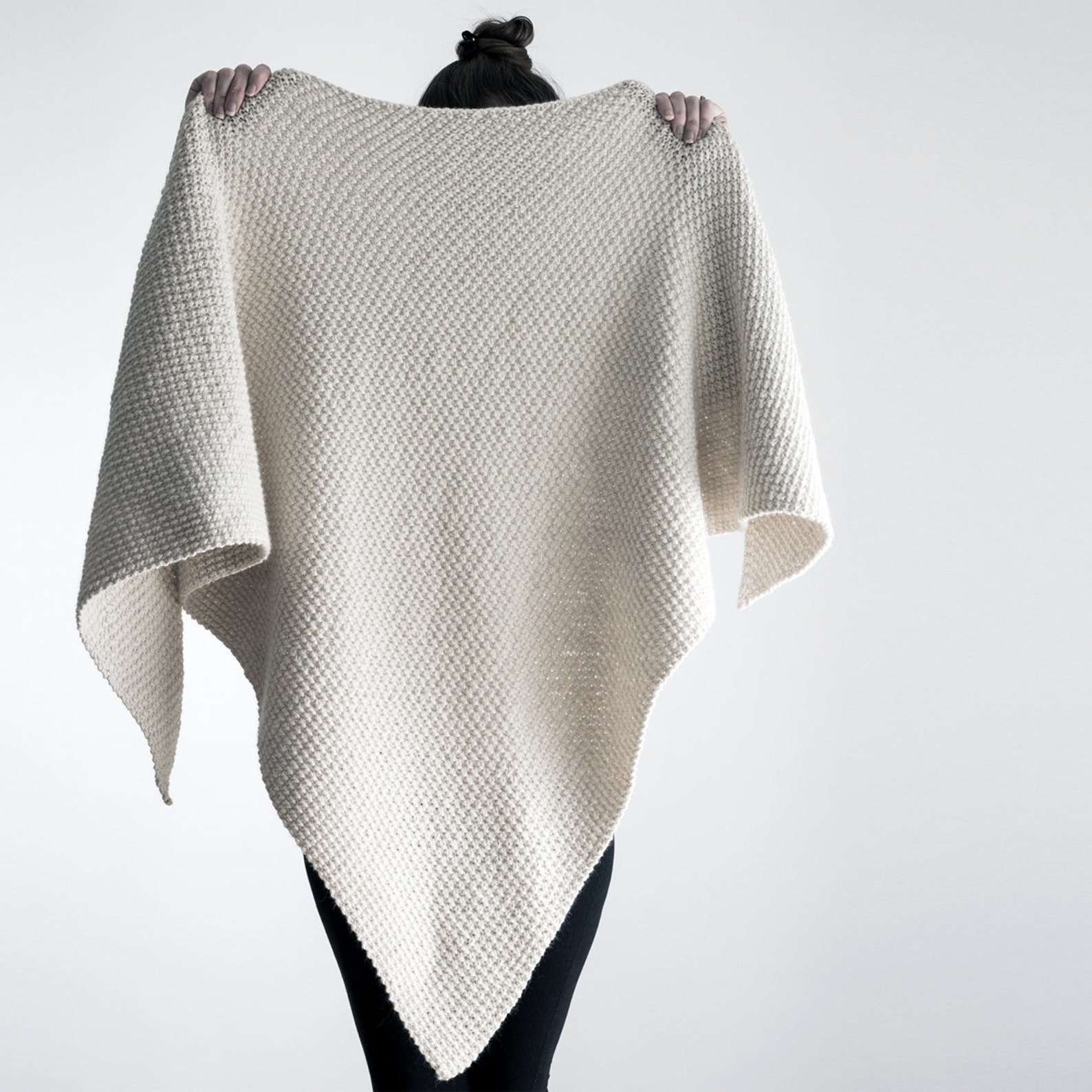 Knitting Pattern, Easy Triangle Shawl, Simple Shawl Wrap Pattern ...