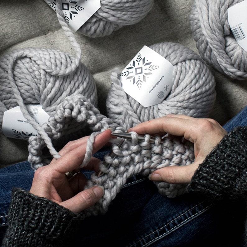 Chunky Seed Stitch Blanket Knitting Pattern Knit Throw Blanket Pattern Beginner Purl & Knit Stitch Blanket image 3