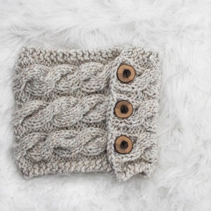 Friendship Knitting Pattern Cute Chunky Button Knit Cowl Brome Fields image 2