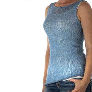 Summer Tank Top Beginner Knitting Pattern Truthfulness image 2