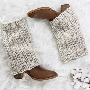 Chunky Knit Leg Warmers Pattern: Beginner Friendly (PDF Pattern) Silence
