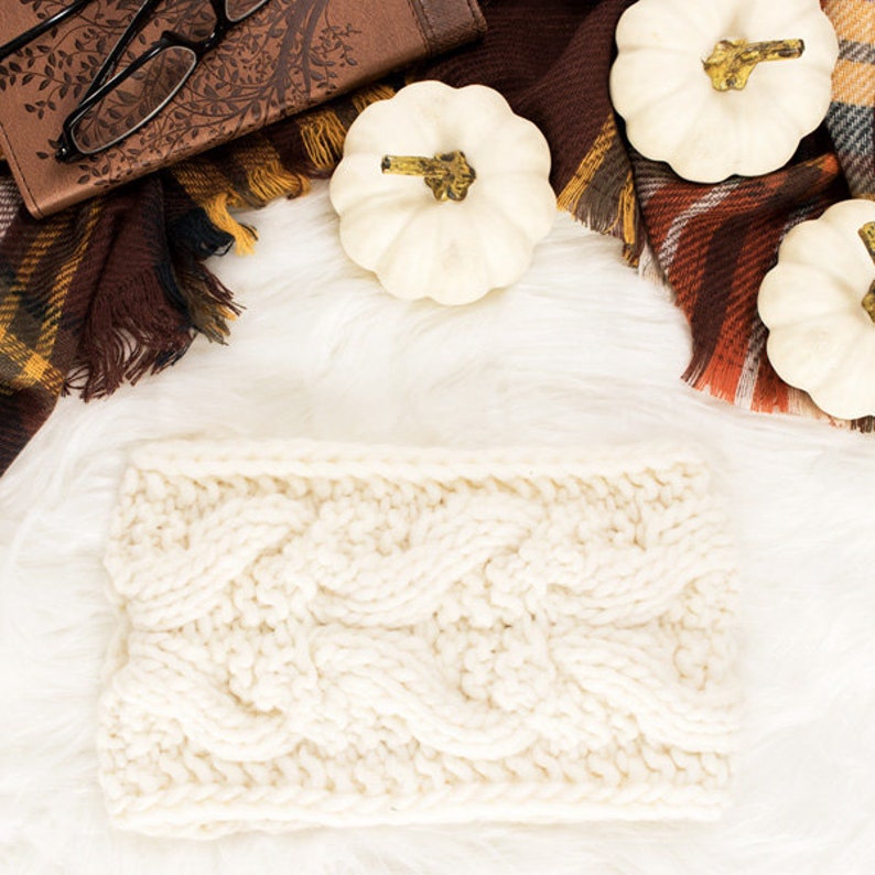 Knit Cable Headband Pattern Chunky Cable Headband Knitting Pattern Gratefulness Brome Fields image 2