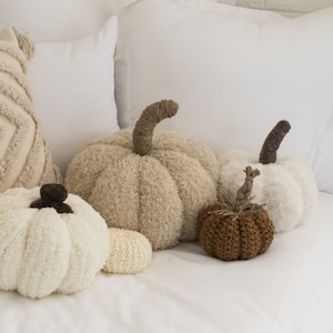 Seed Stitch Pumpkin Knitting Pattern Rustic Pumpkin Pattern Braided Twine Stem Pumpkin Knitting Pattern image 4