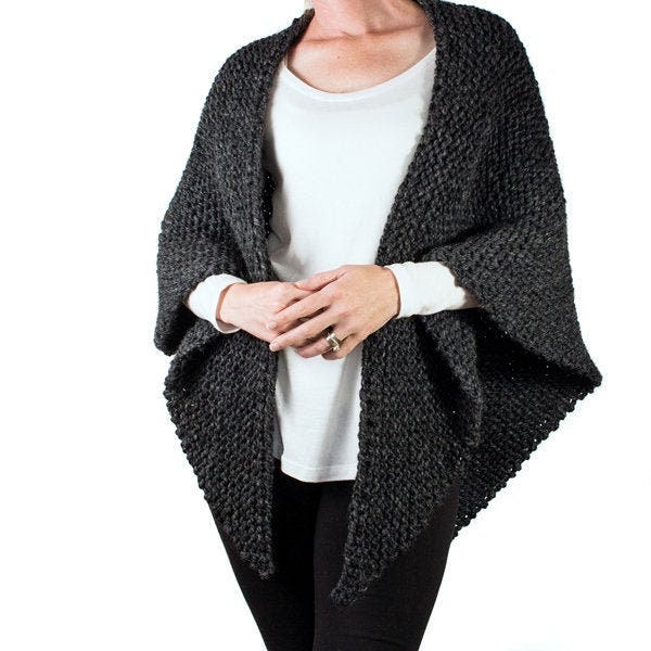 Easy Triangle Shawl Knitting Pattern / Garter Stitch Shawl / Beginner ...