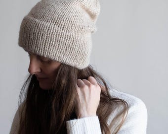 Knitting Pattern, Mohair Chunky Knit Slouchy, 4 Sizes — Still Morning