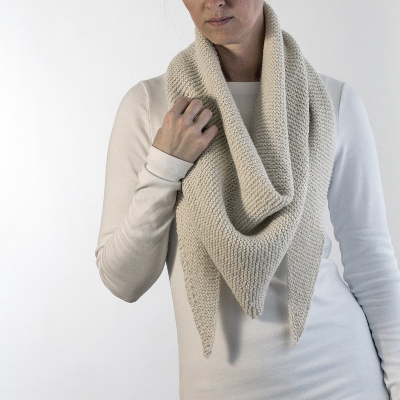 garter stitch triangle shawl