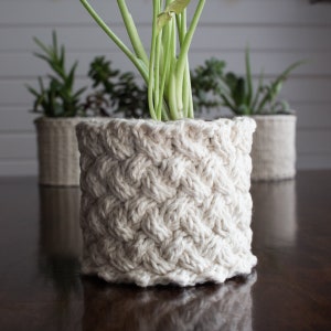 Lattice Stitch Plant Cozy Knitting Pattern Brome Fields image 1