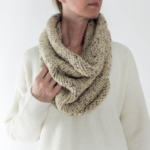 Letting Go - Knitting Pattern - Super Easy Infinity Scarf Knit Cowl - Brome Fields