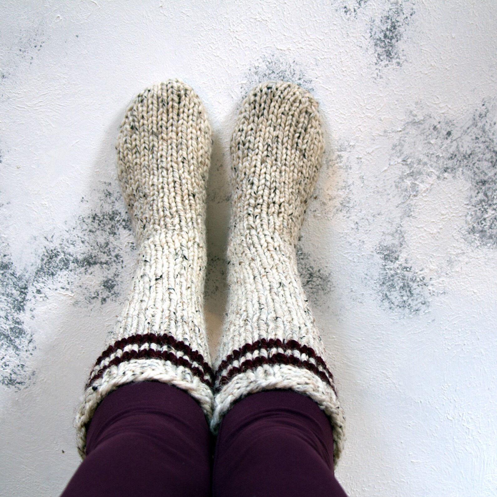 Knitting Pattern Knit Beginner Tube Sock Multiple Color Etsy