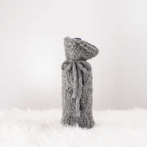 Christmas Gift Wine Bottle Cozy Knitting Pattern : Jolly
