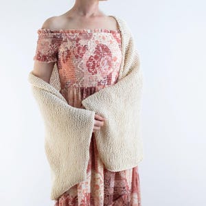 Simple SHRUG KNITTING PATTERN Beginner Summer Shrug - Cocoon Cardigan Pattern - Knit Blanket Sweater Pattern - 12 Sizes - Introspection