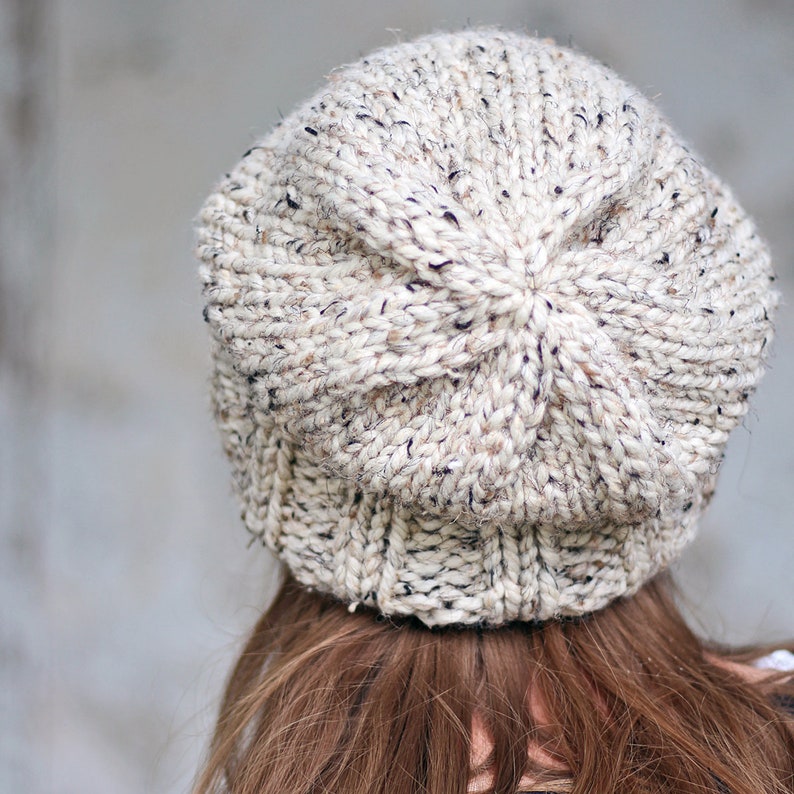 Slouchy Hat Knitting Pattern Super Bulky Hat Pattern Beginner Hat Pattern Wisdom image 2