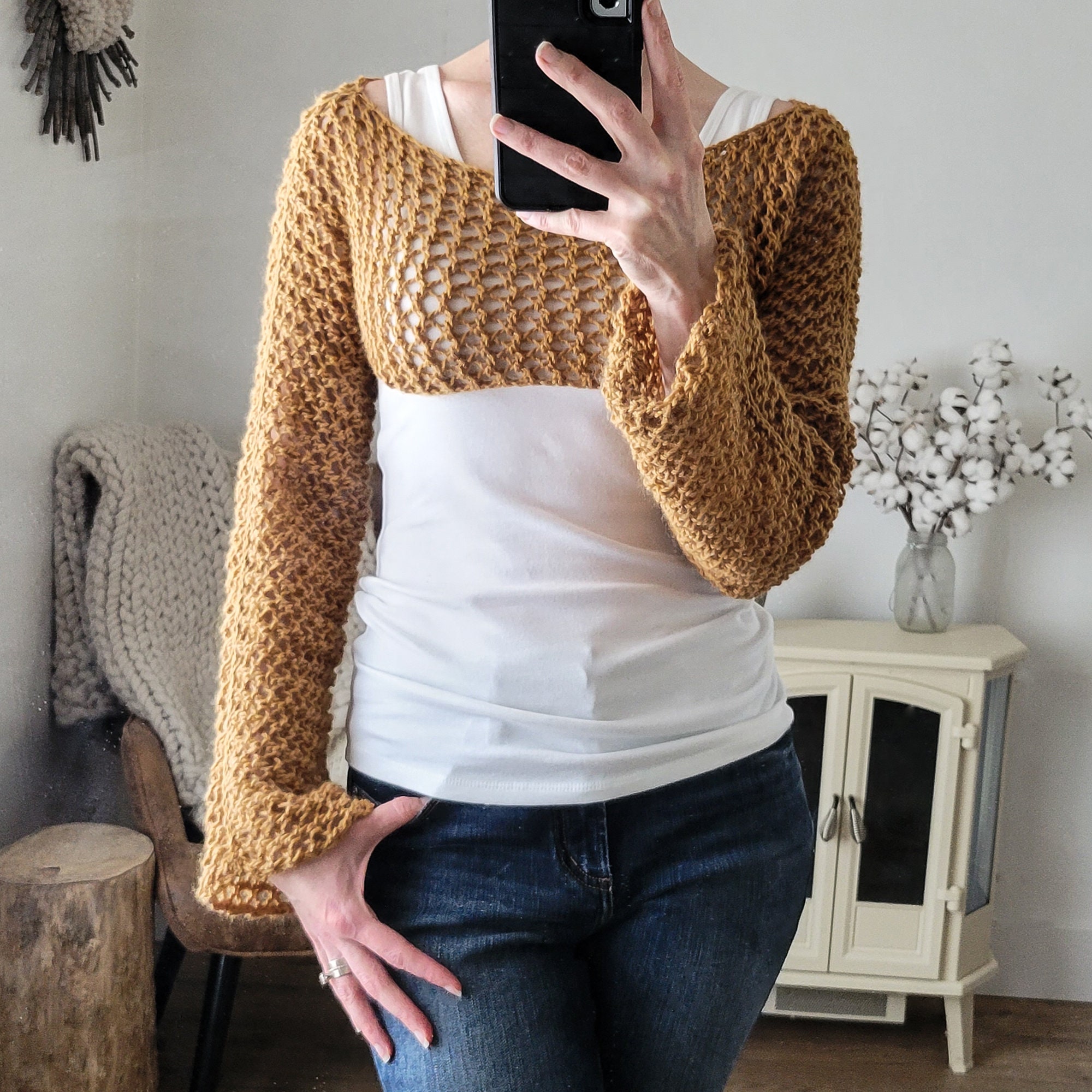 Knitting Pattern for the Knotty Crop Top - Festival Crop