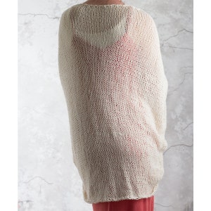 SIMPLE KNITTING PATTERN Beginner Summer Shrug Cocoon Cardigan Pattern Knit Blanket Sweater Pattern 12 Sizes Introspection image 4