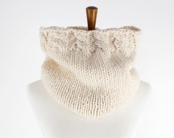 Grace - Knitting Pattern - Cable Knit Cowl - Brome Fields