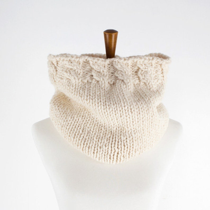 Grace Knitting Pattern Cable Knit Cowl Brome Fields image 1