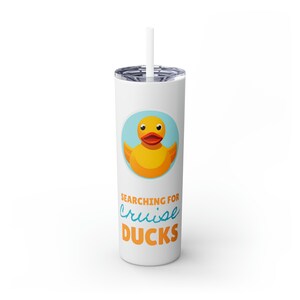 Cruise Ducks Tumbler with Straw, 20 oz - Reusable Cruise Cup - Cruising Ducks Tumbler - Finding Ducks on Cruise Ships - Cruise Cup Ideas